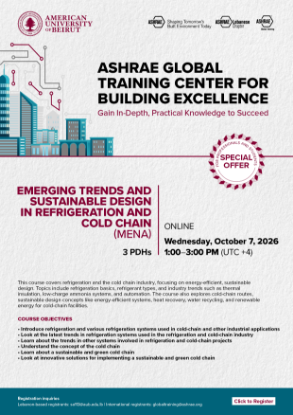 Picture of Emerging Trends and Sustainable Design in Refrigeration and Cold Chain (MENA) (For Students)