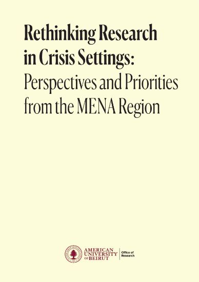 Picture of Rethinking Research in Crisis: Perspectives and Priorities from the MENA Region
